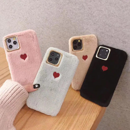 Cute Fluffy Heart Phone Case